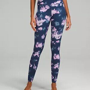lululemon Align™ High-Rise Pant 28" Tie Dye Mineral Blue Multi, Size 2